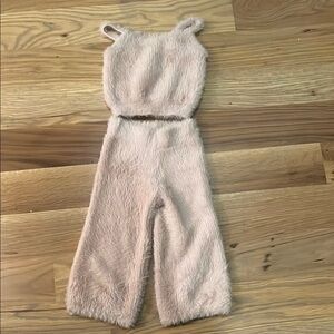 Fuzzy Beige Two-Piece Set